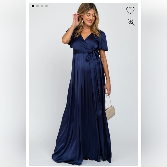 Pinkblush navy side split maxi dress - Picture 1 of 4